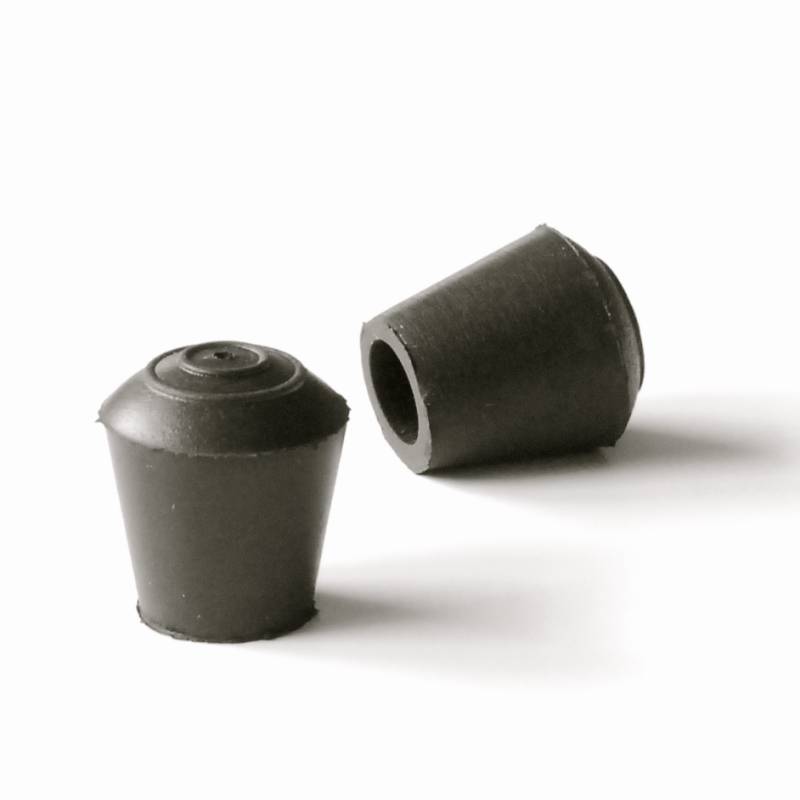 10 mm Diam. Gummi Kappen für Rundrohr 10 mm Aussendiameter - SCHWARZ