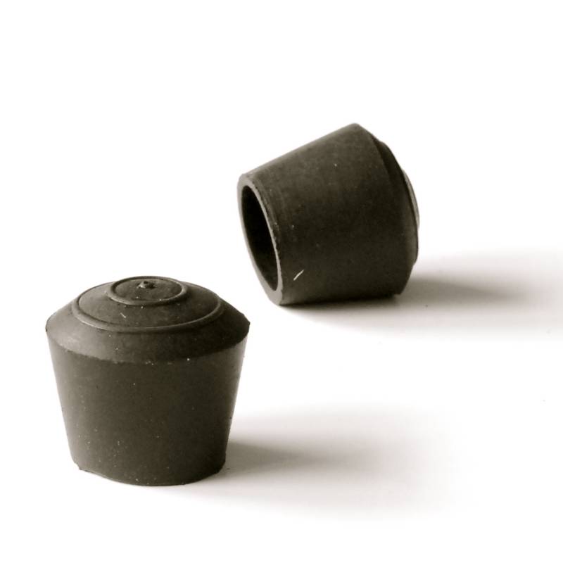 Puntale calzante diam. 18 mm di gomma per tubo 18 mm diam. esteriore - NERO