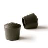 Embout enveloppant rond diam. 20 mm Caoutchouc NOIR