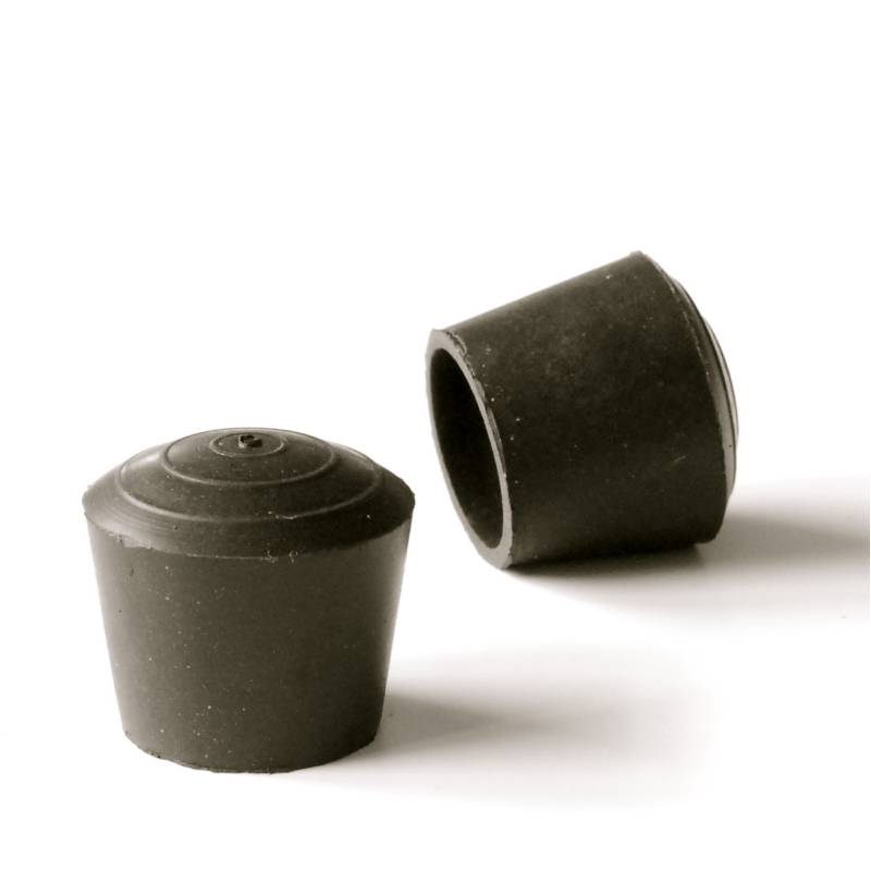 Puntale calzante diam. 22 mm di gomma per tubo 22 mm diam. esteriore - NERO