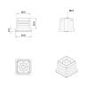 Embout plastique carré pour tube 30 x 30 mm avec trou fileté diam. 10 mm (M10) Embout plastique carré pour tube 30 x 30 mm avec trou fileté diam. 10 mm (M10)