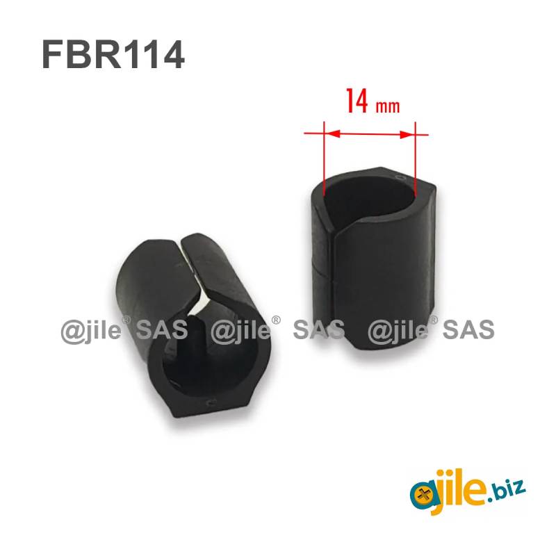 Embout à bride - Tube rond - Plusieurs dimensions - Noir Embout à bride - Tube rond - Plusieurs dimensions - Noir