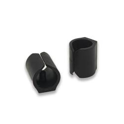 Embout à bride - Tube rond - Plusieurs dimensions - Noir