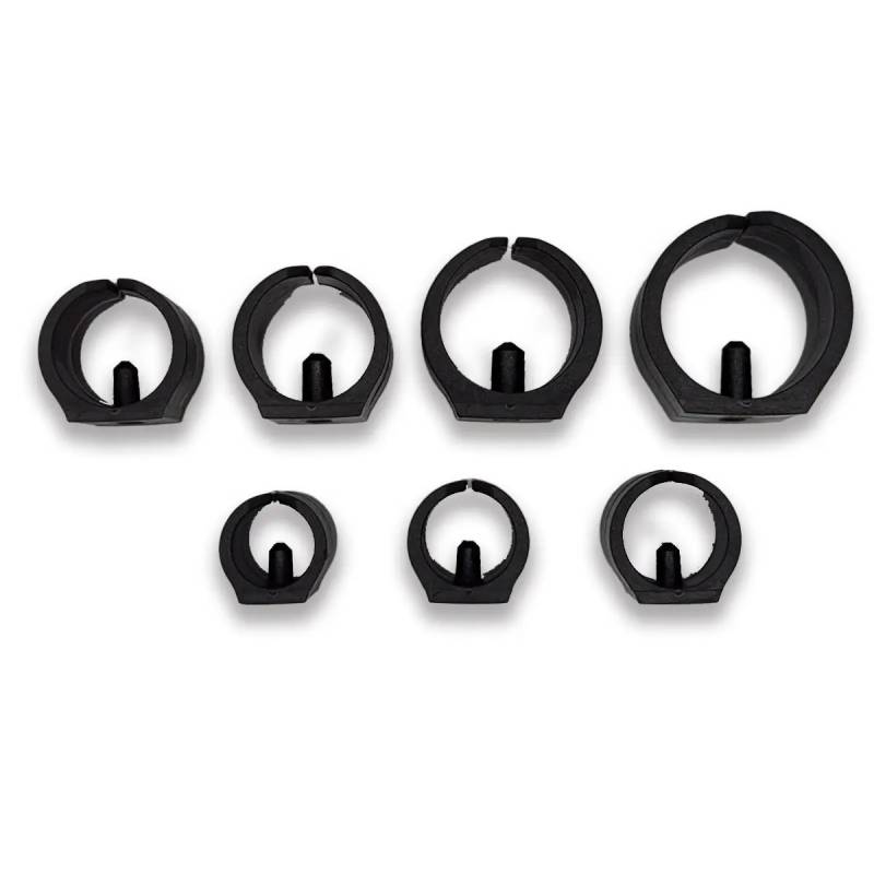 Flanschstopfen - Rundrohr - Verschiedene Größen - Schwarz