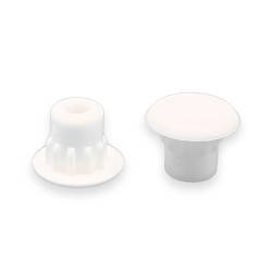 Tappo Copriforo di Plastica Tondo BIANCO per Buchi di Diametro 5 mm - tappi copriforo - coprivote-copridado - ajile