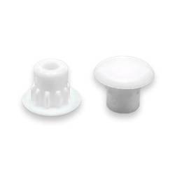 Tappo Copriforo di Plastica Tondo BIANCO per Buchi di Diametro 8 mm - tappi copriforo - coprivote-copridado - ajile