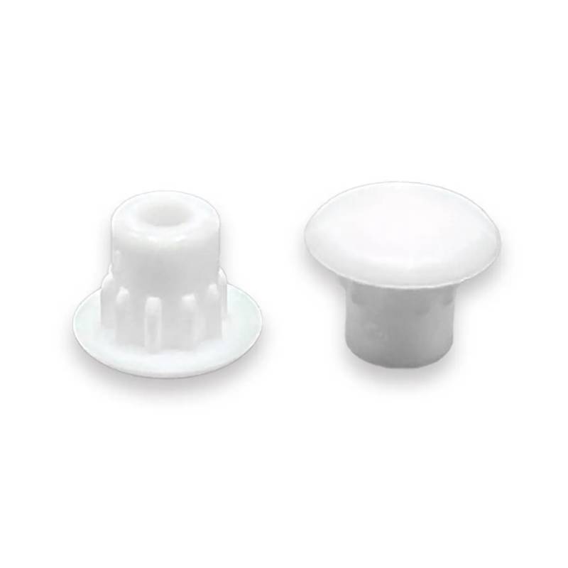 Round Plastic Hole Plug WHITE for 8 mm Diameter Hole - hole plug white - plugs & caps - screw-nut cap - ajile