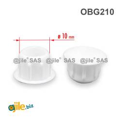 Round Plastic Hole Plug WHITE for 10 mm Diameter Hole - hole plug white - plugs & caps - screw-nut cap - ajile