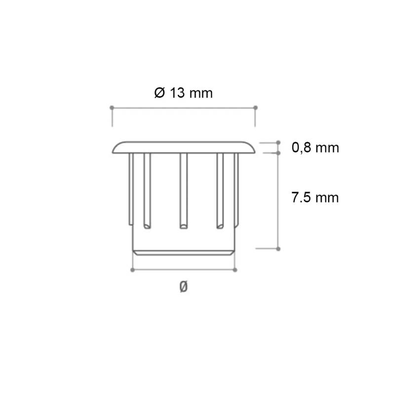 Tappo Copriforo di Plastica Tondo BIANCO per Buchi di Diametro 10 mm - tappi copriforo - coprivote-copridado - ajile