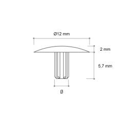 Round Plastic Hole Plug WHITE for 2 mm Diameter Hole - hole plug white - plugs & caps - screw-nut cap – ajile