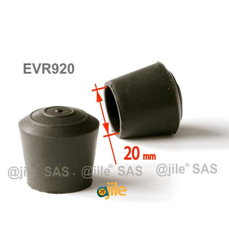 Round rubber ferrule diam. 20 mm BLACK floor protector