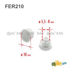 Flat round flush end cap plug for tube, sheet metal, … – Black Grey White – Multiple sizes