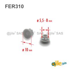 Flat round flush end cap plug for tube, sheet metal, … – Black Grey White – Multiple sizes