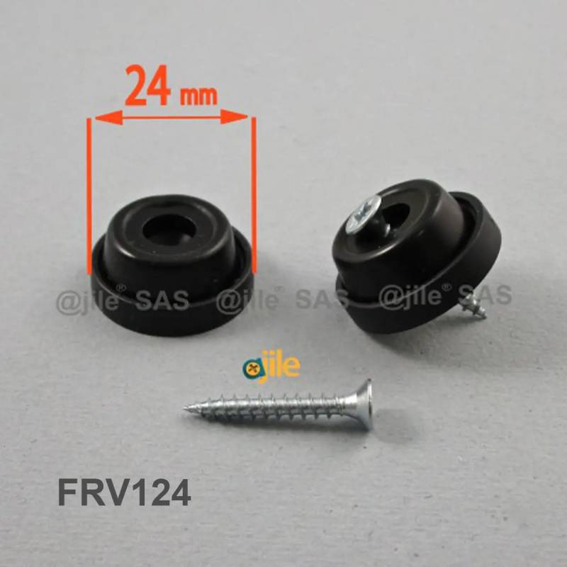 24 mm diam. Anti-slip foot with crosshead screw.
