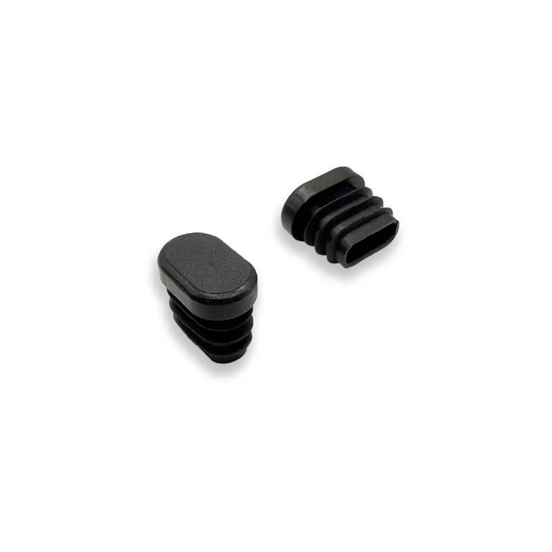 Oval end cap for feet and tubes - Black White - MULTIPLE SIZES
