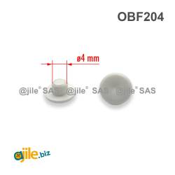 Round Plastic Hole Plug BLACK for 4 mm Diameter Hole - hole plug black - plugs & caps - screw-nut cap - ajile