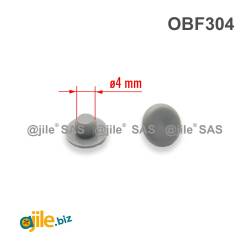 Tappo Copriforo di Plastica Tondo GRIGIO per Buchi di Diametro 4 mm - tappi copriforo - coprivote-copridado - ajile