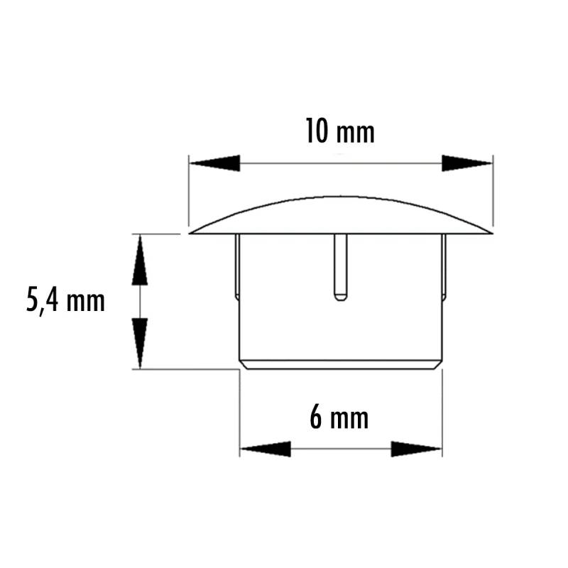 Abdeckstopfen aus Kunststoff SCHWARZ für Bohr- und Montagelöchern mit 6 mm Durchmesser - Abdeckkappen - Schutzkappen - ajile