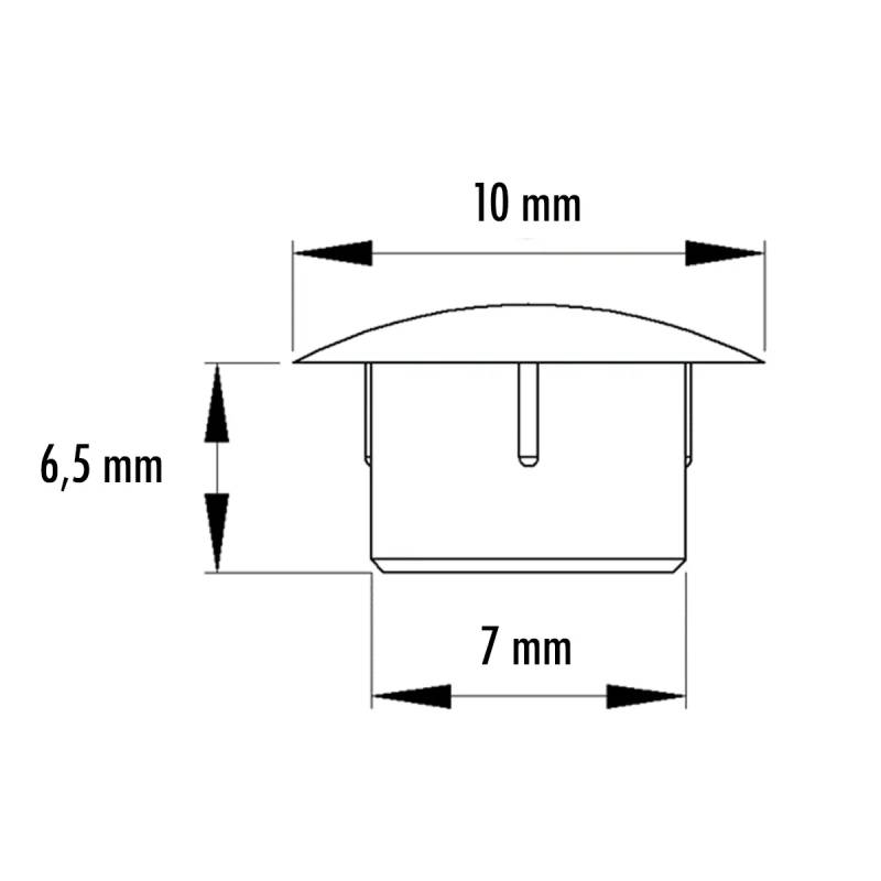 Round Plastic Hole Plug BLACK for 7 mm Diameter Hole - hole plug black - plugs & caps - screw-nut cap - ajile