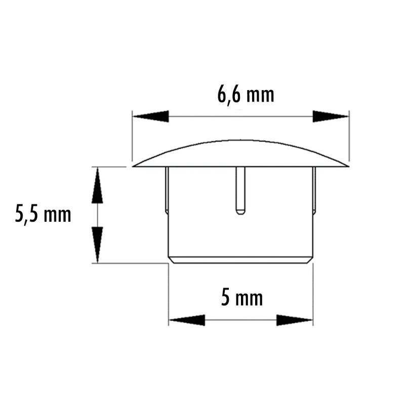 Bouchon Capuchon Obturateur Plastique Rond NOIR pour Trou Alésage Diamètre 5 mm - cache vis-finition - ajile