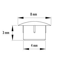 Bouchon Capuchon Obturateur Plastique Rond GRIS pour Trou Alésage Diamètre 4 mm - cache vis-finition - ajile