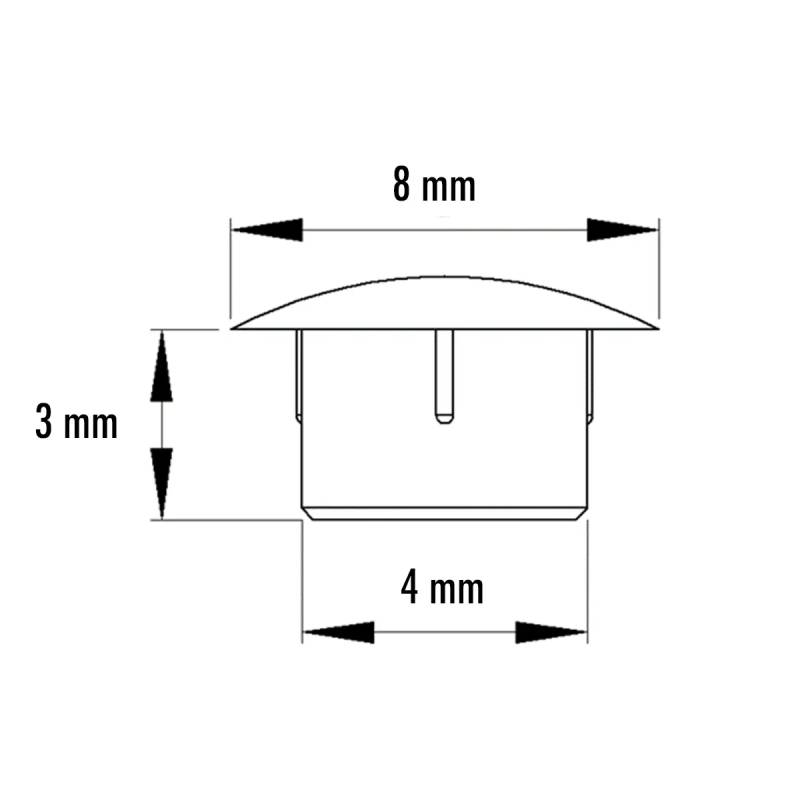 Bouchon Capuchon Obturateur Plastique Rond GRIS pour Trou Alésage Diamètre 4 mm - cache vis-finition - ajile