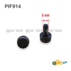 13 mm diameter push-in feet with felt base for 6 mm diameter insertion hole.