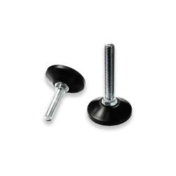 Pied réglable fileté M10 x 60 mm Base Plastique Diamètre 50 mm