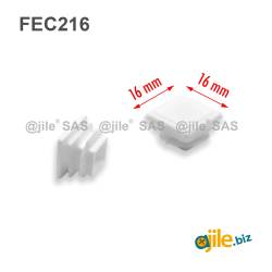 Extra-flat square end cap - Black & White - Ajile