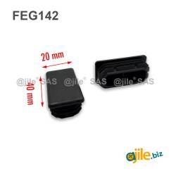 Extra-flat rectangular end cap - Black White - Ajile