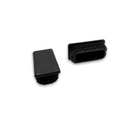Extra-flat rectangular end cap - Black White - Ajile
