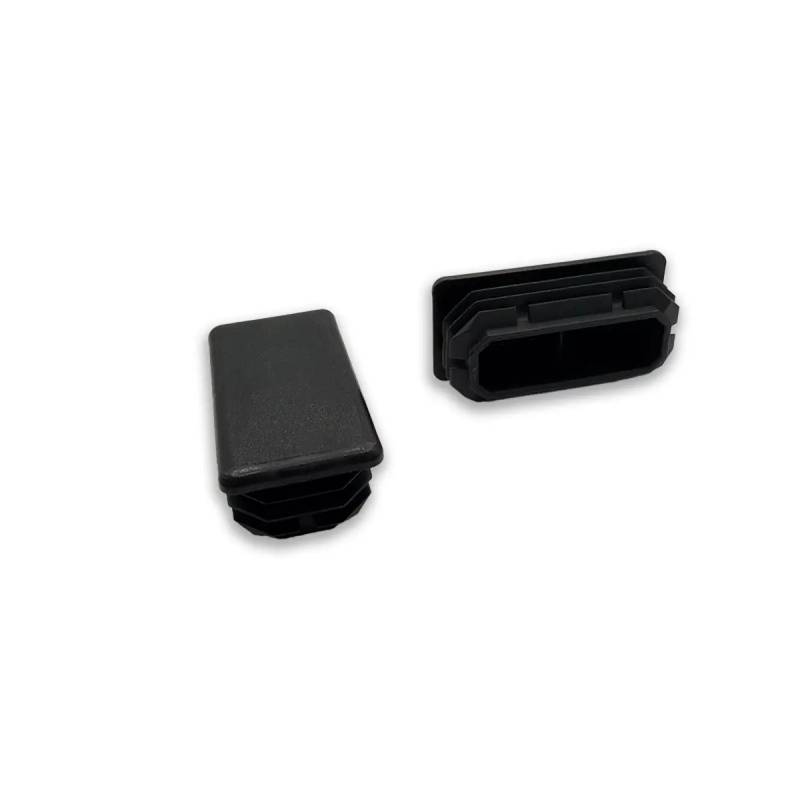 Extra-flat rectangular end cap - Black White - Ajile