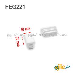 Extra-flat rectangular end cap - Black White - Ajile