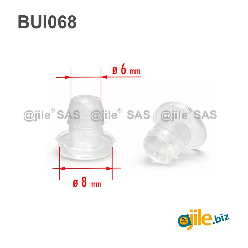 EVA push-in foot - Transparent - MULTIPLE SIZES