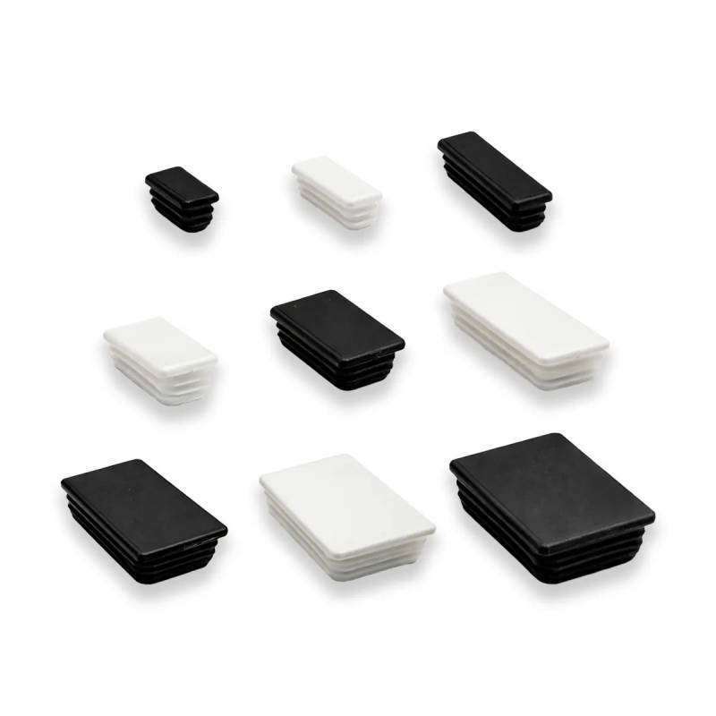 Tappo rettangolare extra-piatto - Nero Bianco - Ajile