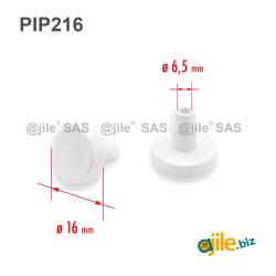 Pied pour trou - Ø6 mm - Noir Blanc