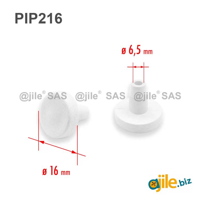 Hole plug Ø6 mm - Black White