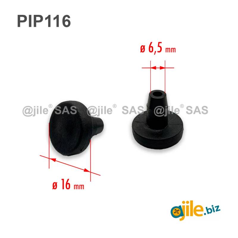 Hole plug Ø6 mm - Black White