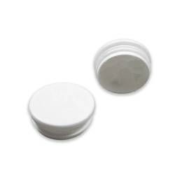 Round Plastic Ribbed Insert/Plug for 70 mm OUTER Diameter Tubes WHITE - Round Insert White - round insert - ferrule insert