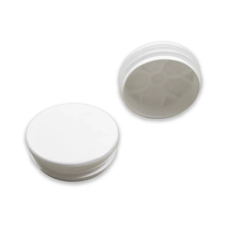 Embout Rond Plastique à Lamelles BLANC pour tube de diamètre EXTÉRIEUR 80 mm - embout rond blanc - embout rond - embout
