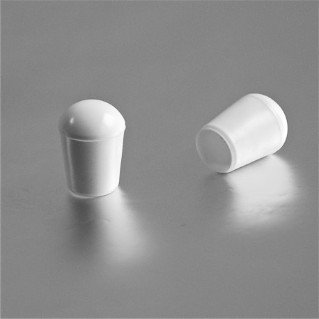 Embout enveloppant rond diam. 8 mm Plastique BLANC