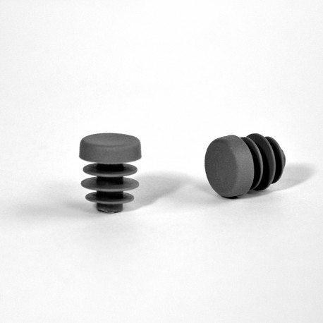Round ribbed insert for tubes diam. 13 mm GREY plastic