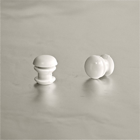 Round ribbed insert for tubes diam. 12 mm WHITE plastic