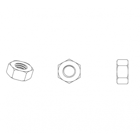 M12 : Écrou plastique hexagonal diam. M12 clef de 19 mm