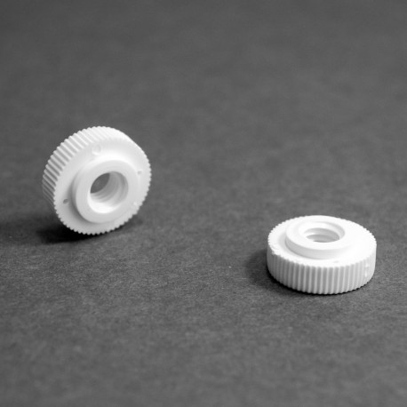 M3 DIN467 : Plastic knurled nut 12 mm exterior diameter - White - Ajile