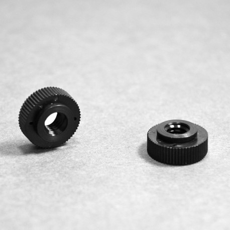 M4 DIN467 : Plastic knurled nut 15 mm exterior diameter - Black - Ajile