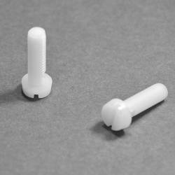 M2 x 5 DIN84 : Round plastic slotted screw: diam. M2  length 5 mm - Ajile 1