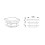 Inserto 22 x 22 mm a lamelle quadrato per tubo 22 x 22 mm dim. esteriore - BIANCO