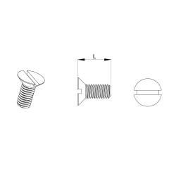 Vite M6 x 50 mm DIN963 di plastica, svasata con testa a spacco diam. M6 lunghezza 50 mm - Ajile 2