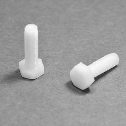 Bullone M2,5 x 10 mm DIN933 esagonale di plastica diam. M2,5 chiave di 5 mm ,5 lunghezza 10 mm - Ajile 1